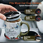 Topadorn 17oz Ceramic Travel Mugs Set of 2, Floral Coffee Mugs with Lids - Image 4