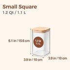 ComSaf 1.2 Qt Glass Storage Containers - Image 2
