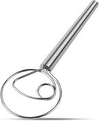 Danish Dough Whisk Stainless Steel Hook Dutch Bread Mixer Hand Tool by Agttete