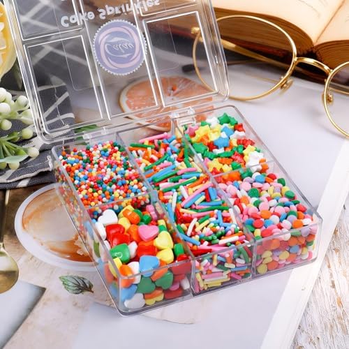 Dot Sprinkles for Cake Decorating, 4.8oz Rainbow Sugar Sprinkles with Nonpareils Jimmies Stars Hearts and Confetti for Cake Cupcake Cookie Baking Dessert Donuts Topping - Image 7