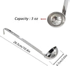 3 Pcs 3 oz Stainless Steel Soup Ladle Set, Long Handle Serving Spoons - Image 2