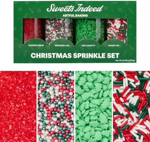 Sweets Indeed Christmas Sprinkle Mix, 4 Pack, 10.90 oz by SweetsIndeed
