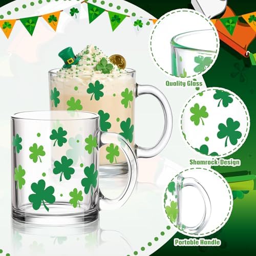 Maxcheck 6 Pack 12 oz St. Patrick's Day Shamrock Coffee Mugs - Image 3