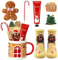 Newtay 7 Pcs Christmas Mug Gift Set Gingerbread House Ceramic Coffee Cup by Newtay
