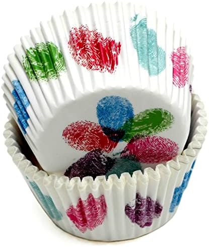 Chef Craft Paper Patterned Cupcake Liners, 50 count, Red/Pink/Blue/Green/Purple by ChefCraft