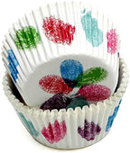 Chef Craft Paper Patterned Cupcake Liners, 50 count, Red/Pink/Blue/Green/Purple by ChefCraft