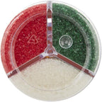 Holiday Sanding Sugar 3-Cell Bottle - Red, Green & White Christmas Decorating Sugar Crystals – 9.7oz Sparkling Baking Sprinkles for Cookies, Cupcakes, Gingerbread, Cakes & Holiday Treats - Image 3