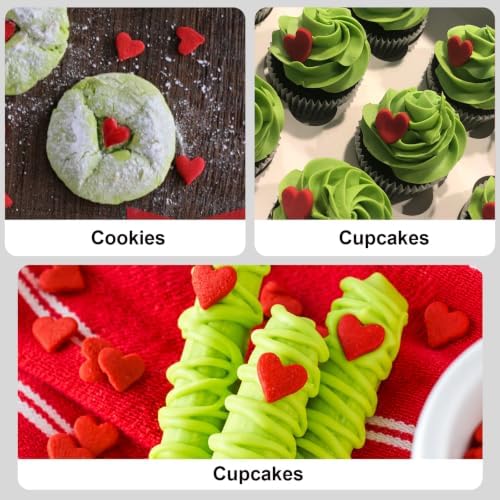 Red Heart Sprinkles for Christmas Cookies & Valentine's Day Baking, 180g - Image 6
