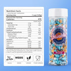 Space Theme Sprinkles Edible Blue Sliver Rocket Stars Sprinkles Galaxy Spacecraft Pearls Sugar Candy for Cookie Decorations Baking Cake Cupcake Topper Decoration 4.2 Ounce - Image 2