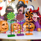 3 PCS Halloween Table Decorations Cute Wooden Candy Sign Set,Pastel - Image 6