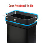 Clorox 13 Gallon Trash Can - 50L Slim Open Top Garbage Bin - Image 5