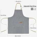 NLUS 2 Pack Kitchen Cooking Aprons, Adjustable Bib Soft Chef Apron - Image 2