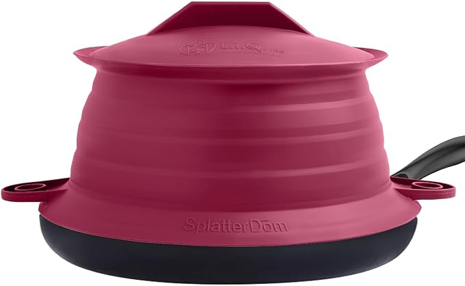 L.I.Q Silicone Splatter Guard – Fits 10 and 12 Inch Pots – Microwave Safe and by LIQInc
