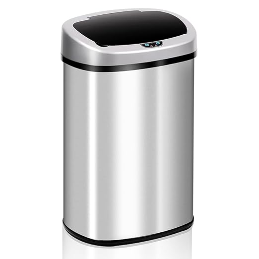 Dkeli Kitchen Trash Can for Bathroom Bedroom Home Office Automatic Touch Free by DKELI
