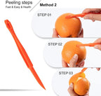 Soft Home Premium Plastic Orange Peeler Lemon Citrus Peel Cutter Vegetable - Image 4