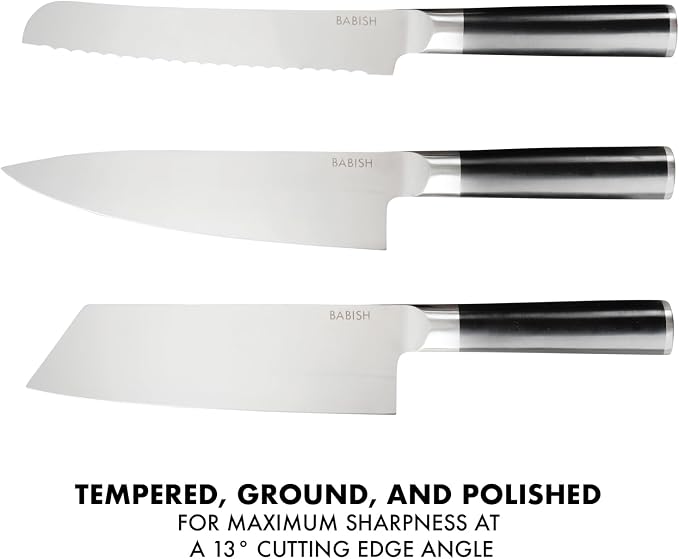 Babish 14-Piece Full Tang Forged Kitchen Knife Set – High-Carbon 1.4116 German - Image 5