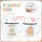 2 PCS Pastel Christmas Tiered Tray Mug Decor Set with Faux Whipped - Image 2