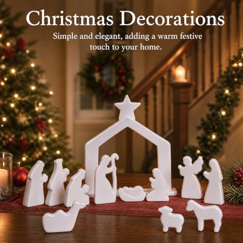 Ceramic 12Pcs Nativity Scene Set Figurine - Image 4