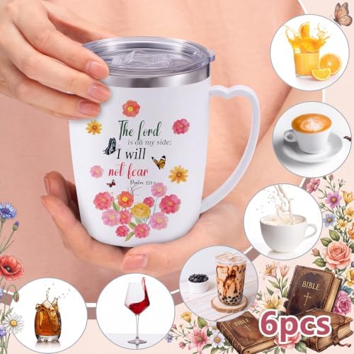 Didaey 6 Pcs Christian Tumbler with Lid Straw, 11 oz Faith Gifts for Women - Image 4