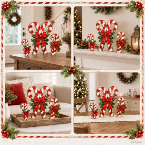 Christmas Decorations Indoor, 3pcs Christmas Candy Home Decor - Image 6