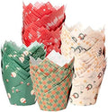 Katbite Christmas Tulip Cupcake Liners 200PCS, Muffin Baking Holders by katbite