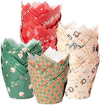 Katbite Christmas Tulip Cupcake Liners 200PCS, Muffin Baking Holders by katbite