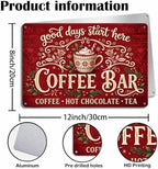 Christmas Coffee Bar Sign, Holiday Kitchen Decor, Vintage Wall Art - Image 3