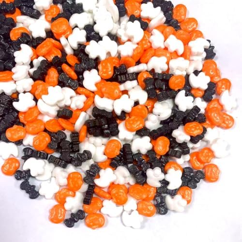 Sentovac Halloween Pumpkin Bat Ghost Sprinkle Edible for Cake Decorating Sugar Candy Cookie Cupcake Topper Baking Decorations Halloween Christmas Supplies - Image 2