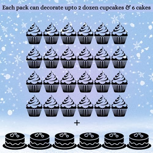 Confect Christmas Sprinkles | Mix Blue Silver & White Snowflake Sprinkles | Navy Blue Jimmies | Frozen Sprinkles | Cake Decorating Sprinkles - 5 Oz - Image 6
