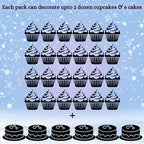 Confect Christmas Sprinkles | Grey Star, Flower & Heart Shaped Edible Sprinkles for Cakes, Cookies & Cupcakes | Holiday Baking Decorations- 5 Oz - Image 6