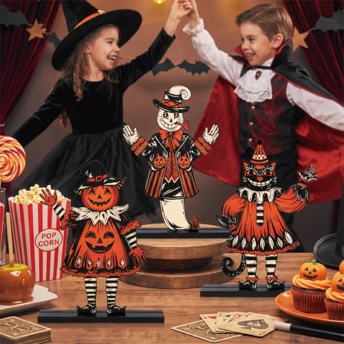 3 Pcs Halloween Decorations Indoor, Wooden Vintage Halloween Kitchen Decor - Image 5