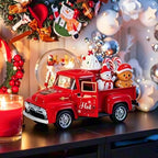 5 Inch Hot Cocoa Red Truck Christmas Decor Vintage Truck Tiered Tray Decor - Image 3