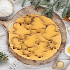 BYkooc Christmas Cookie Cutter Set,18 Piece Stainless Steel Winter Christmas Cookie Cutters Shapes for Baking - Christmas Tree,Snowflake,Snowman,Gingerbread Man,Gingerbread Girl,Mitten, Silver - Image 3