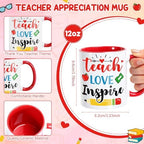 12 Set Teacher Appreciation Gifts Bulk 12oz Teacher Appreciation Coffee Mug - Image 3