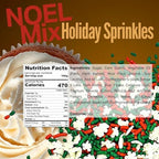SweetGourmet Christmas Holiday Sprinkles Noel Mix, Red Green White Snowflake Cake Decorating Sprinkles, Bulk Baking Confetti for Cupcakes and Cookies, 2 Pounds - Image 2