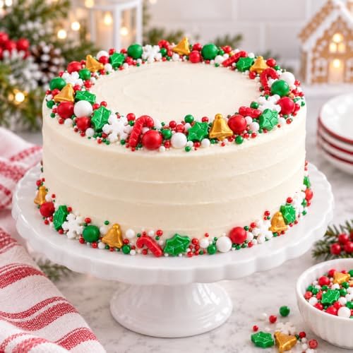 Christmas Sprinkles Mix 5.82 oz, 165 g, with Bells and Festive Shapes - Image 3