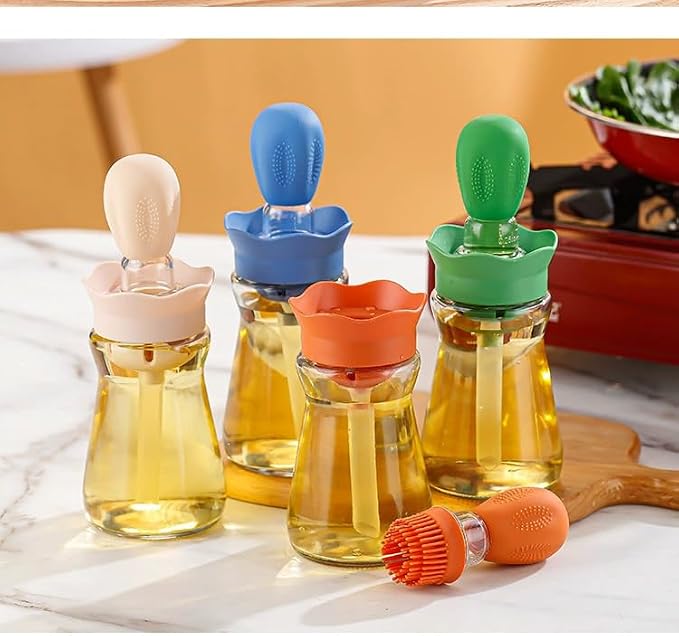 Oil Dispenser Bottle with Silicone Brush, 200ML 2 in 1 Silicone Dropper - Image 7