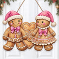 Gingerbread Christmas Decorations Gingerbread Boy Girl Heart Cookie Sign by GUDIO