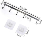 YiZhi Adhesive Wall Hooks Rack Kitchen Rail, Space Saving Utensil Holder No - Image 5