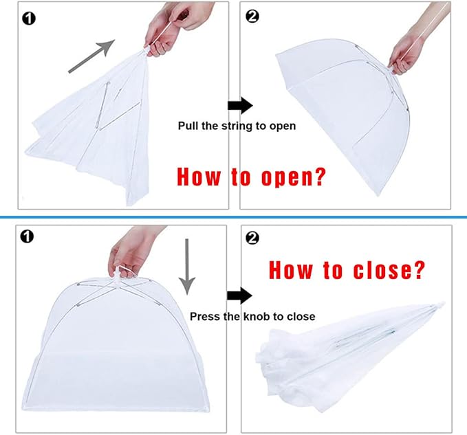 Mesh Food Covers for Outside, 3 Extra Large 40"X24" Jumbo Pop-Up Mesh Food Tent - Image 5