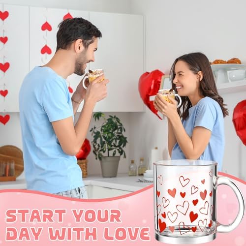 Maxcheck 6 Pack 12 oz Valentines Day Heart Coffee Mugs - Image 5
