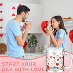 Maxcheck 6 Pack 12 oz Valentines Day Heart Coffee Mugs - Image 5