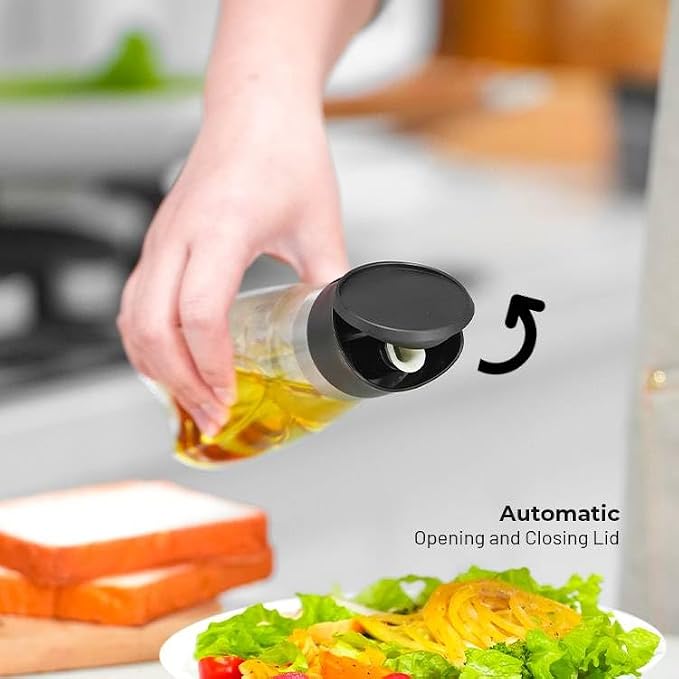 Premium Glass Olive Oil and Vinegar Dispenser Bottles Set, 2-Piece 16oz Kitchen - Image 3