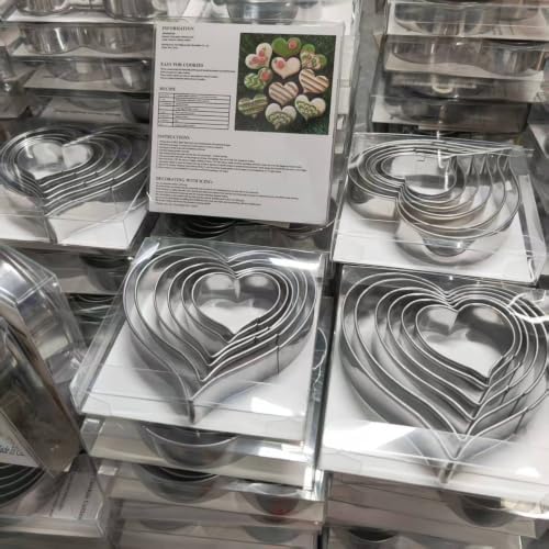 MrCookie Heart Cookie Cutters Set,6pc,Thickened Stainless Steel - Image 2