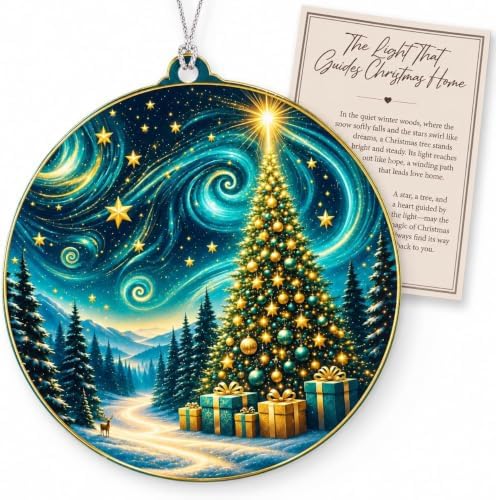 Christmas Ornament 2026, Northern Lights Ornament, Starry Night Beautiful Christmas Ornaments, Starry Night Gifts, Xmas Tree Decorations, Gift for Coworker, Friends, Family, Secret Santa Gift by Rusaten