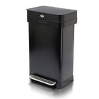 Clorox 13 Gallon Trash Can - 50L Kitchen Trash Can - Rectangular Black by Clorox