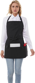 Aprons for Women with 3 Pockets, Server Apron, Aprons for Cooking, Chef Apron - Image 3