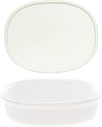 CorningWare FS2 2.5qt/2.35L Oval French White Casserole Dish and F-2-PC Oval by CorningWare