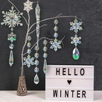 Crystal Christmas Tree Ornaments, 48pcs Iridescent Acrylic Snowflake Icicle - Image 5