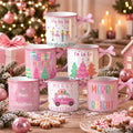 6 Pcs Pink Christmas Mugs Bulk 10 oz Nutcracker Ceramic Mugs Gifts by Suttmin